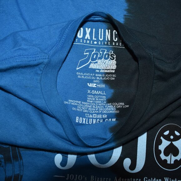 JoJo's Bizarre Adventure Bruno & Zipper Man Portraits Split-Dye L/S Shirt New XS - Picture 2 of 2